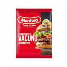 Caja Hamburguesa Vacuno 25x100 gr Montina